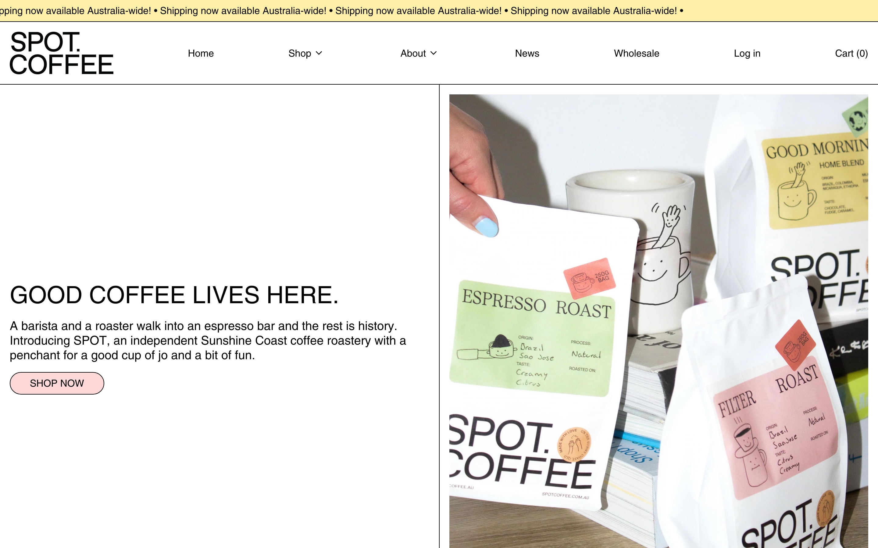 Spot coffee website design inspiration • MaxiBestOf